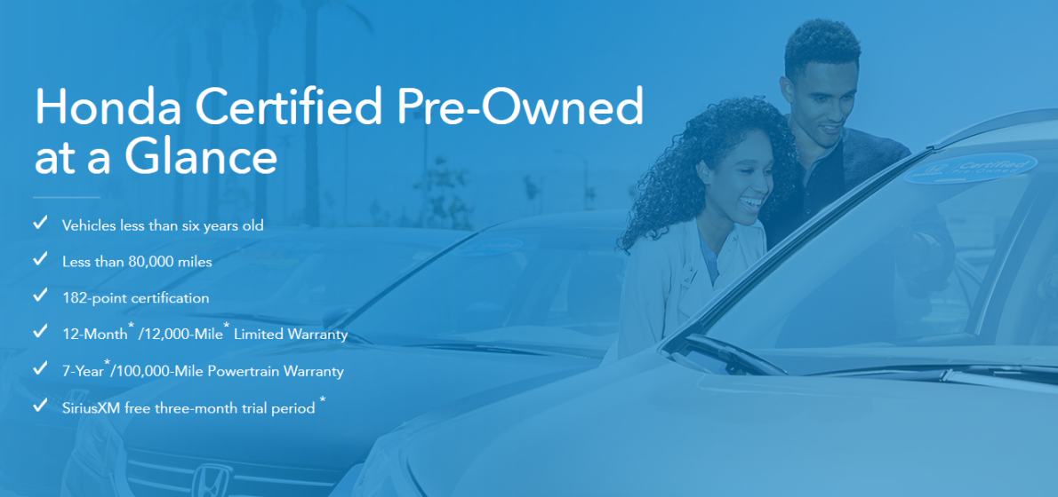 Honda certified at a glance
